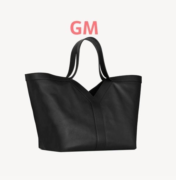 생** 가죽 소재의 Y 토트 GM ㅡBLACK