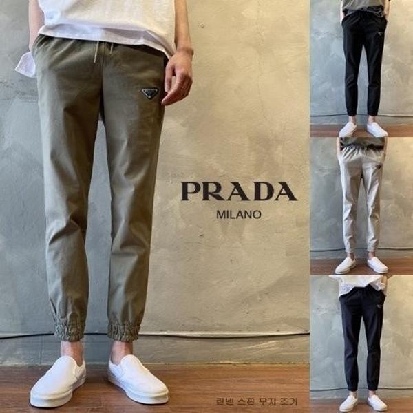 프** 린넨 스판 무지 조거 팬츠