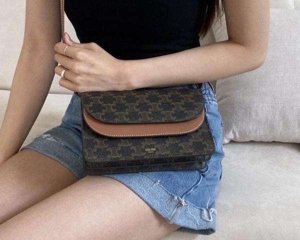 셀** 고급 트리오페 캔버스 월렛온스트랩