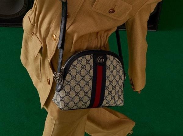 구* 오피디아 GG 숄더백 블루수프림