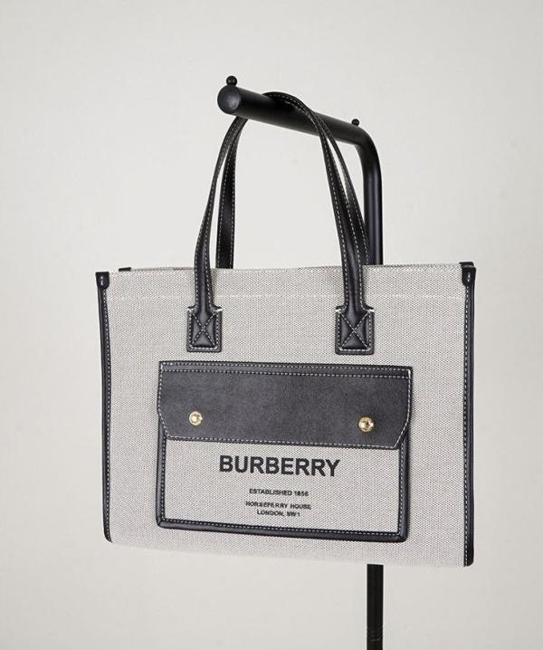 버** 프레야 캔버스 포켓 토트 백 스몰