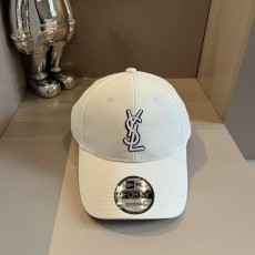 생** YSL  NEWERA 콜라보 화이트 자수 시그니처 모자