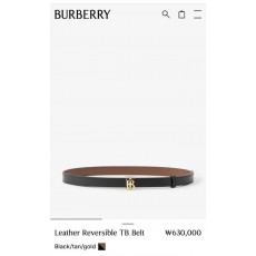 버** 리버시블 TB 레더 벨트 Burberry Reversible TB Leather Belt