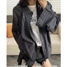 아** 스튜디오 24 체크 버튼업 셔츠  수입