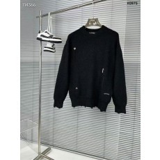 크* 크롬 패치 빈티지 니트