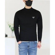 프** 밀라노 패치 로우넥 스웨터