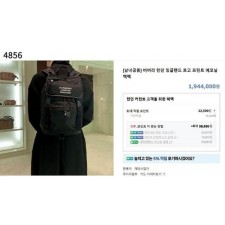 버** 수입프리미엄급 로고 프린트 에코닐 백팩