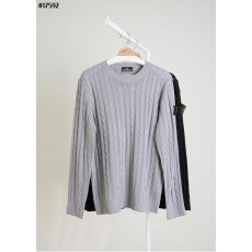 스* 와펜 패치 케이블 울 니트 풀오버