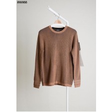 스* 와펜 패치 립 자카드 니트 풀오버
