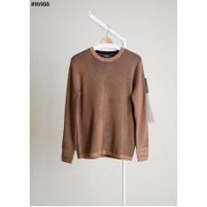 스* 와펜 패치 립 자카드 니트 풀오버