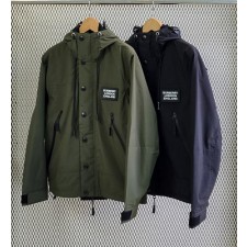 버** 러버 패치 후드 바람막이 자켓