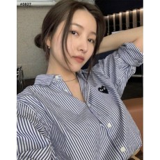 꼼* 가르송 블랙하트 스트라이프 셔츠