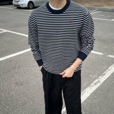 폴* 랄프로렌 단가라 라운드 긴팔니트