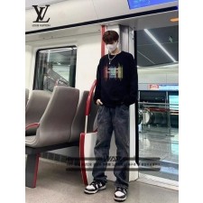 루* 컬러풀 피아노 레터링 긴팔 티셔츠