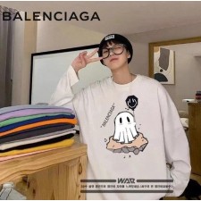 발**** 고스트 유령 레터링 긴팔 티셔츠