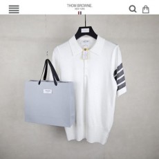 톰* 사선완장 카라 반팔니트 신상 크림