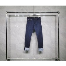 디* 오블리크 슬림핏 진 블루 데님