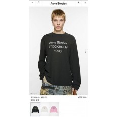 아** 워싱 데미지 로고 긴팔 티셔츠