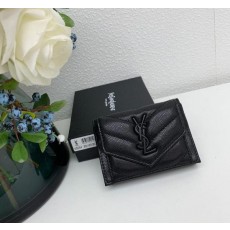 생** 모노그램 보아1 엔벨로프 3단 반지갑 흑장