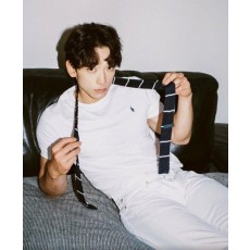 폴* 자수 반팔티