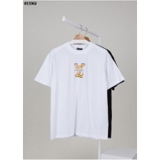 루* LV 페인팅 레터링 그래픽 코튼 반팔 티셔츠