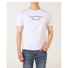 루* 수입고급 남성 LV엠보로고 실켓라운드 티셔츠