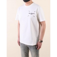 메* 마르지엘라 마르지엘라 테이프 프린팅 라운드 반팔 티셔츠