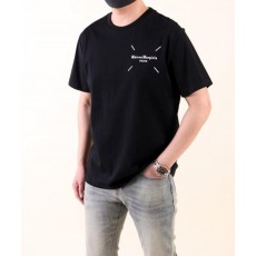 메* 마르지엘라 마르지엘라 테이프 프린팅 라운드 반팔 티셔츠