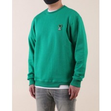 아* 뉴 하트 아플리케로고 레이어드 크루넥 맨투맨 티셔츠