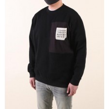 메* 마르지엘라 넘버링 니트 콤비 크루넥 맨투맨 티셔츠