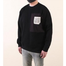 메* 마르지엘라 넘버링 니트 콤비 크루넥 맨투맨 티셔츠