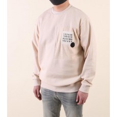 메* 마르지엘라 넘버링 니트 콤비 크루넥 맨투맨 티셔츠