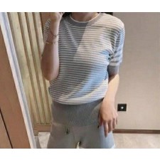 톰* 스트라이프 반팔 니트 ( 9751 )