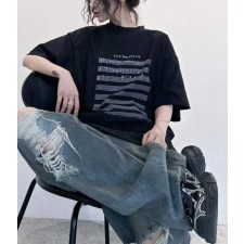 발**** 수입 music score 라운드 티셔츠 남여공용