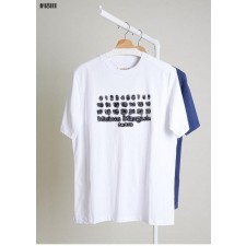 메* 마르지엘라 빈티지 넘버링 자수 로고 코튼 크루넥 티셔츠