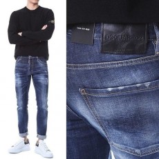 디*** 블랙래더패치 디퀘포이트리 진청 워싱 쿨가이진