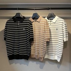 폴* 스트라이프 카라 니트 반팔