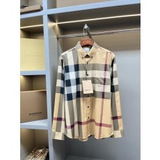 버** 체크 셔츠