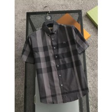 버** 체크 셔츠