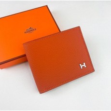 에*** 오렌지 레더 h로고 남자 반지갑 은장