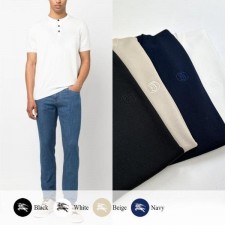 버** TB 모노그램 버튼넥 니트 반팔