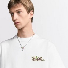 디* DI*R AND KAWS 뱀 자수 티셔츠