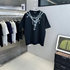 크* 목걸이 워싱자수 반팔