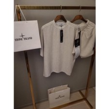스* 수입 와펜 스판 마 린넨 절개 반팔 반바지