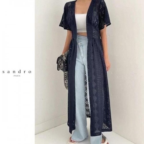 산** 펀칭 롱 로브