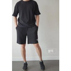 플리츠 반팔 반바지 셋업