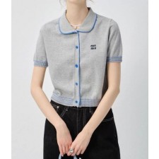 미*** 라인 반팔 니트 셔츠