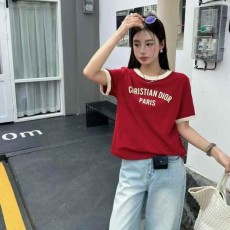 디* 수입 로고 코튼 저지 반팔티셔츠