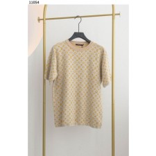 루* 모노그램 자카드 남성 반팔 니트