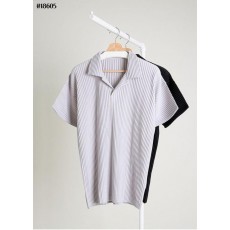 옴* 이세이 미야케 ISSEY MIYAKE 플리세 플리츠 헨리넥 폴로 셔츠